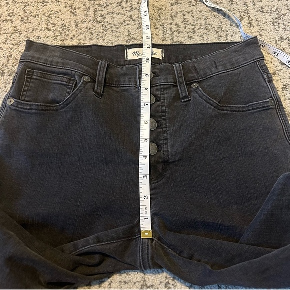 Madewell Black 9” Mid-Rise Skinny Button Up Jeans Size 28 - Picture 9 of 10
